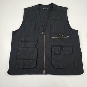 5.11 Tactical Vest Mens 2XL Black Multi Pocket Travel Safari Fishing Outdoor